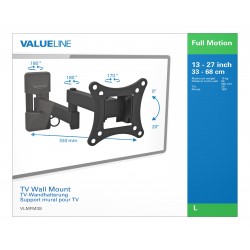 TV Seinäteline Täysin Säädettävä 13 - 27 " 15 kg