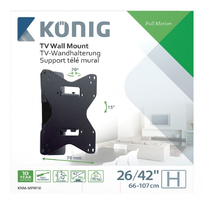 TV Wall Mount Adjustable Fully Adjustable 26 to 42 "40 kg