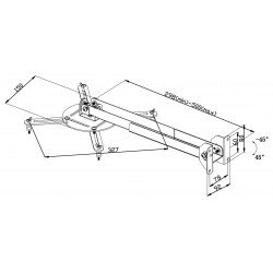 Projektor väggmontering helt justerbar 10 kg silver